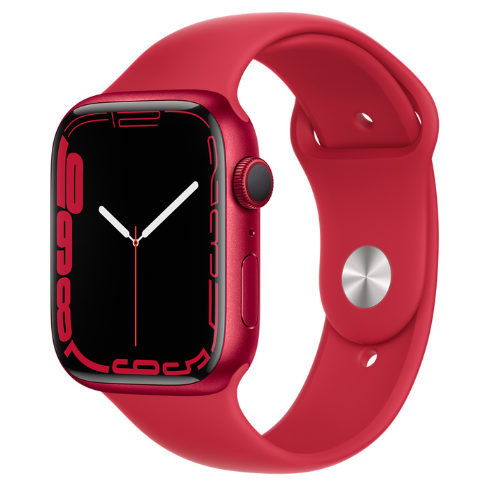 Apple Watch Series 7 Aluminum GPS 45MM Red Sport Bande