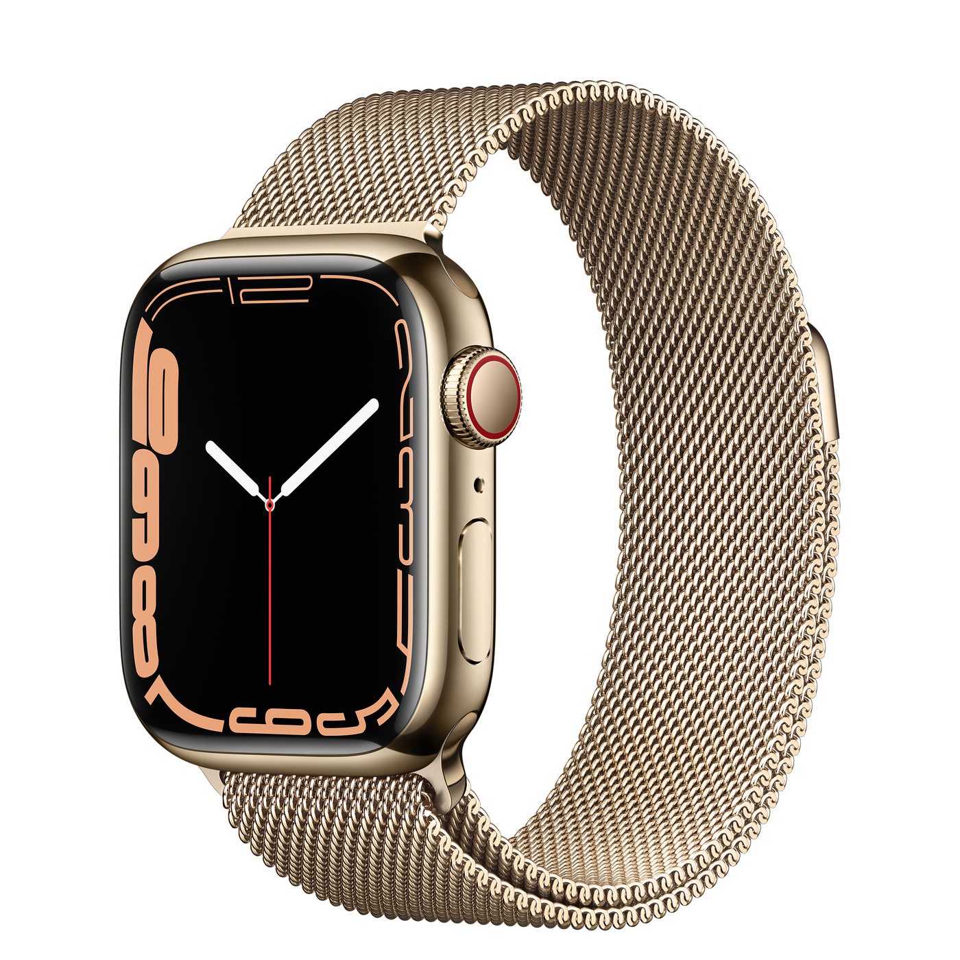 Apple Watch Series 7 41MM Gold Stainless Steel Case with Milanese Loop