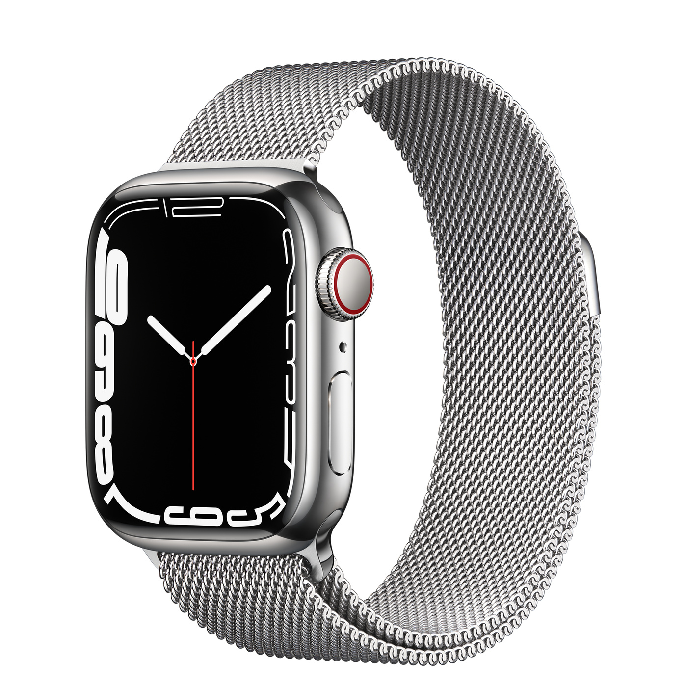 Apple Watch Series 7 41MM Silver Stainless Steel Case with Milanese Loop