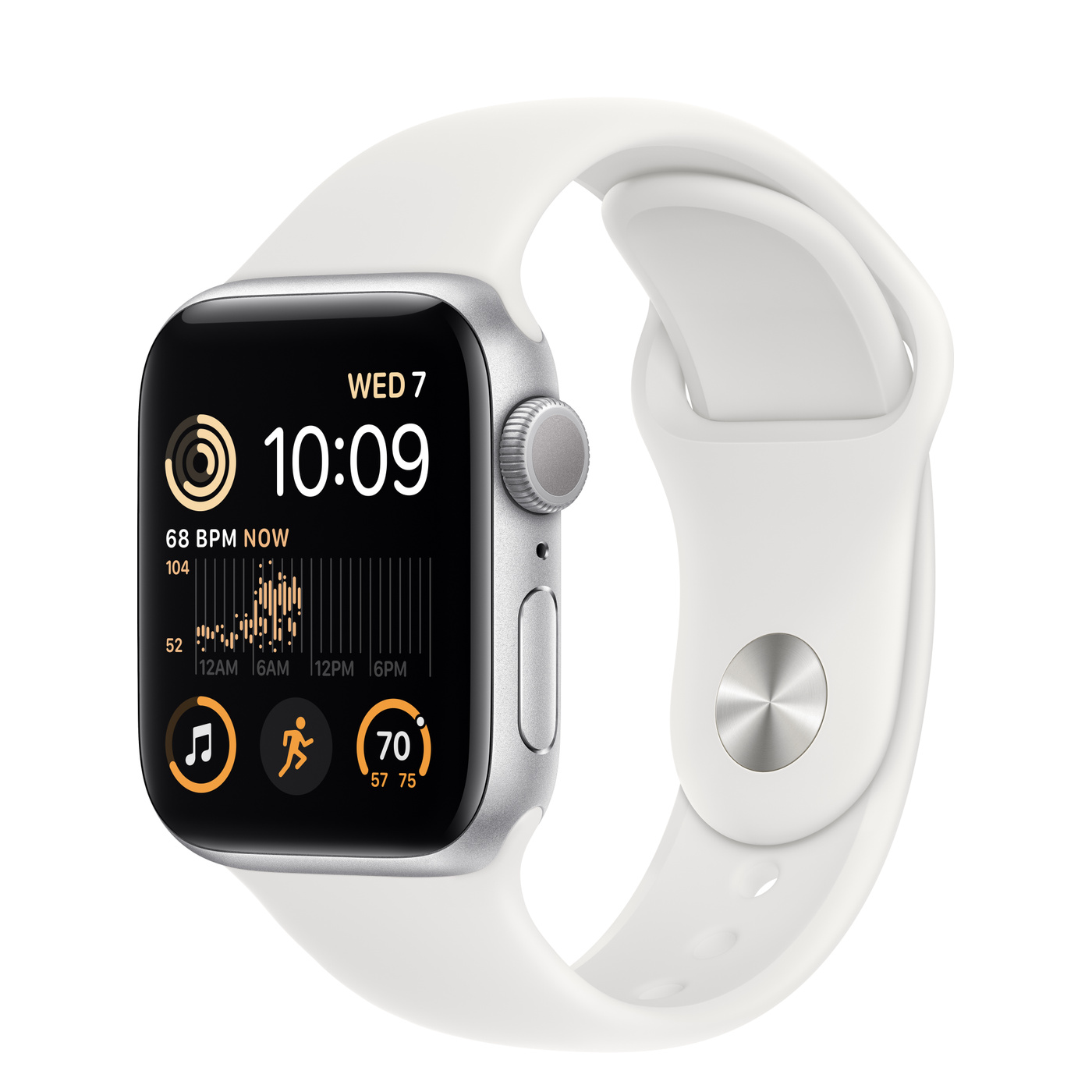 Apple Watch SE LTE 40mm Silver / White Sport Band MYEF2