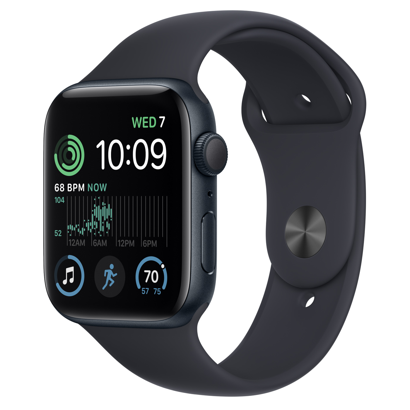 Apple Watch SE Gen 2 GPS 44MM Midnight Aluminum Case with Sport Band