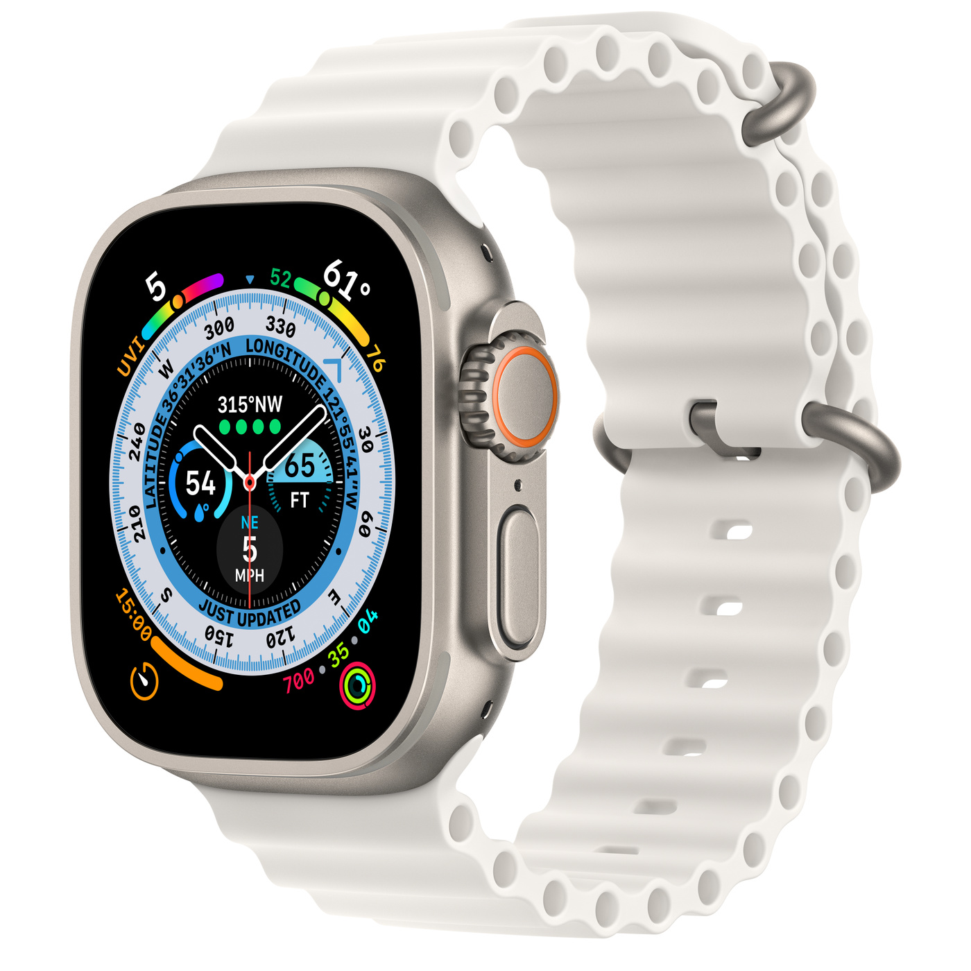 Apple Watch Ultra Titanium Case with White Ocean Band ( VN )