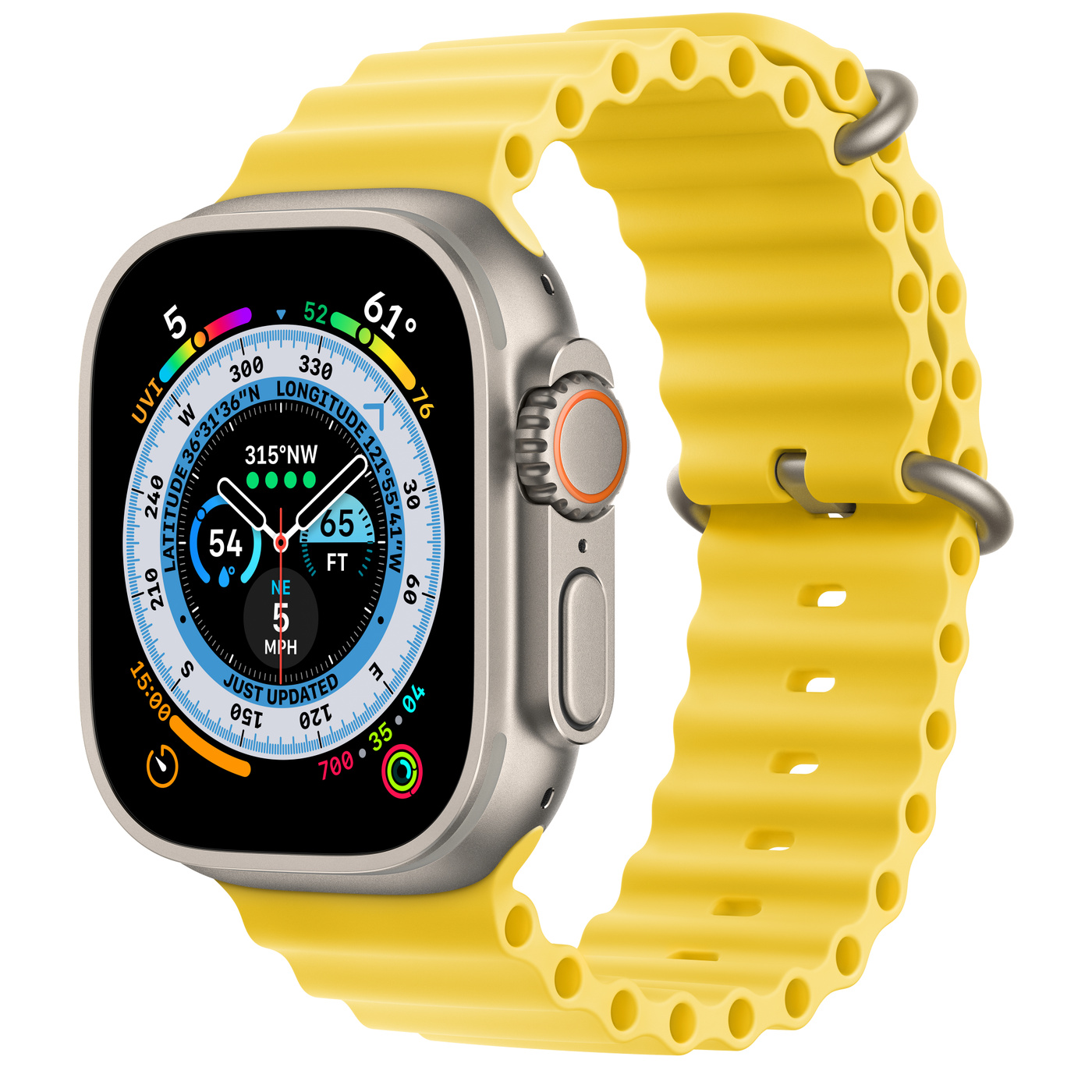 Apple Watch Ultra Titanium Case with Yellow Ocean Band ( VN )