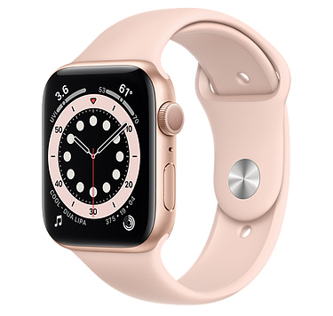 Apple Watch 6 GPS 44mm Gold / Pink Sport Band M00E3