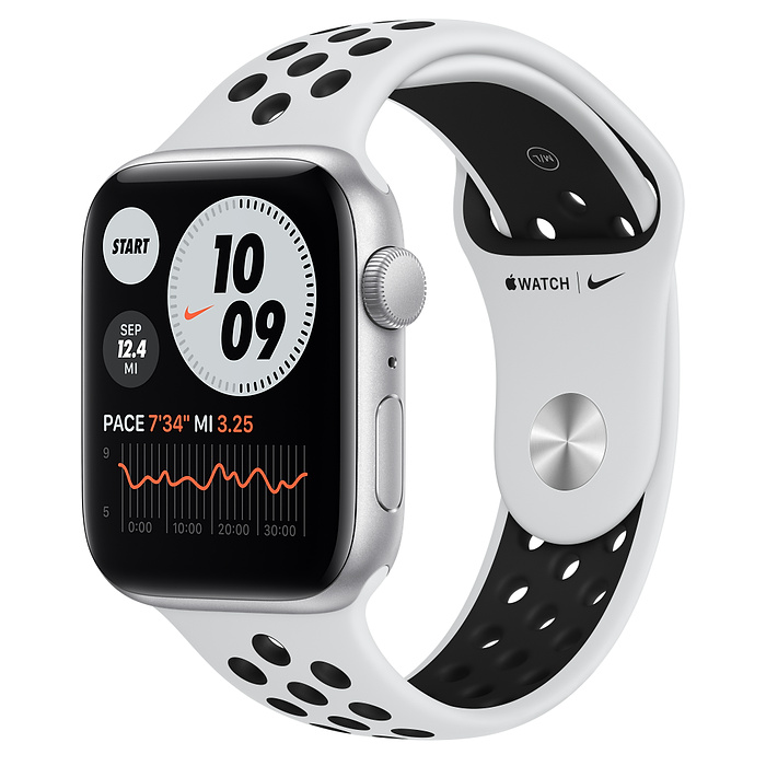 Apple Watch SE GPS 44mm Nike Silver Sport Band MYYH2
