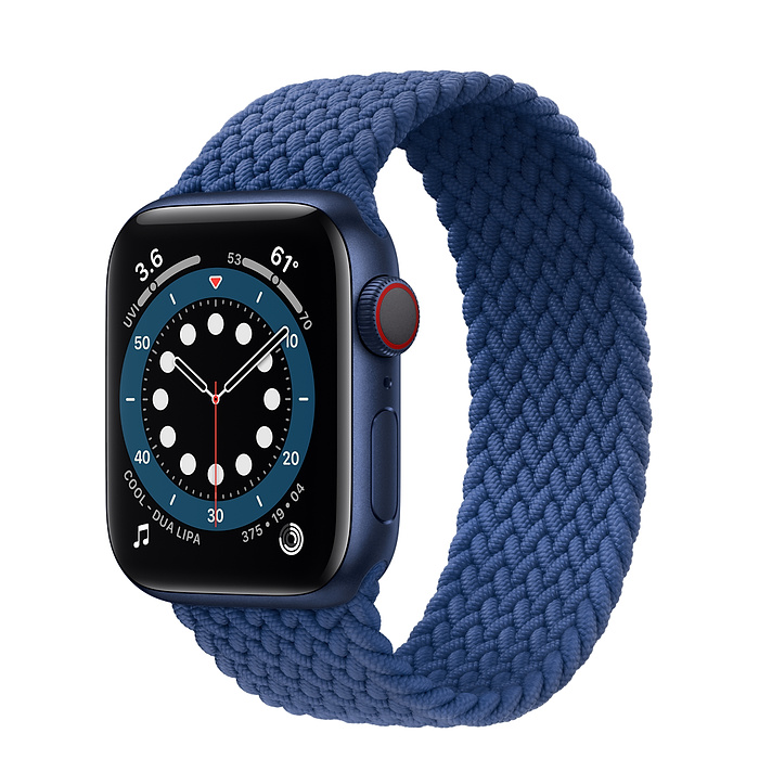 Apple Watch 6 LTE 40mm Blue / Braided Solo Loop Atlantic Blue
