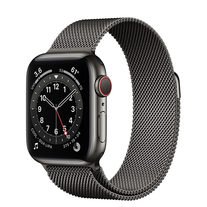 Apple Watch 6 40mm Graphite Stainless Steel Case with Graphite Milanese Loop