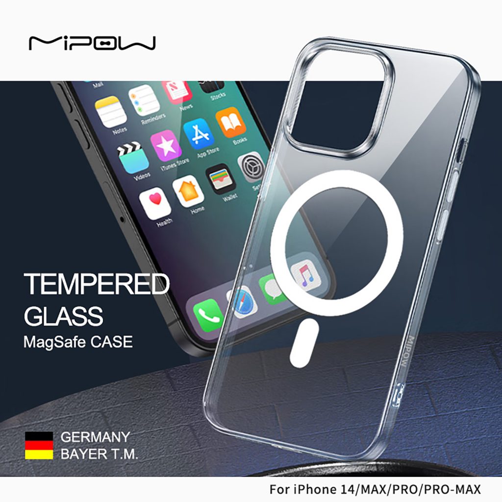 Ốp lưng Mipow Magsafe tempered Glass for iPhone 14 Pro Max