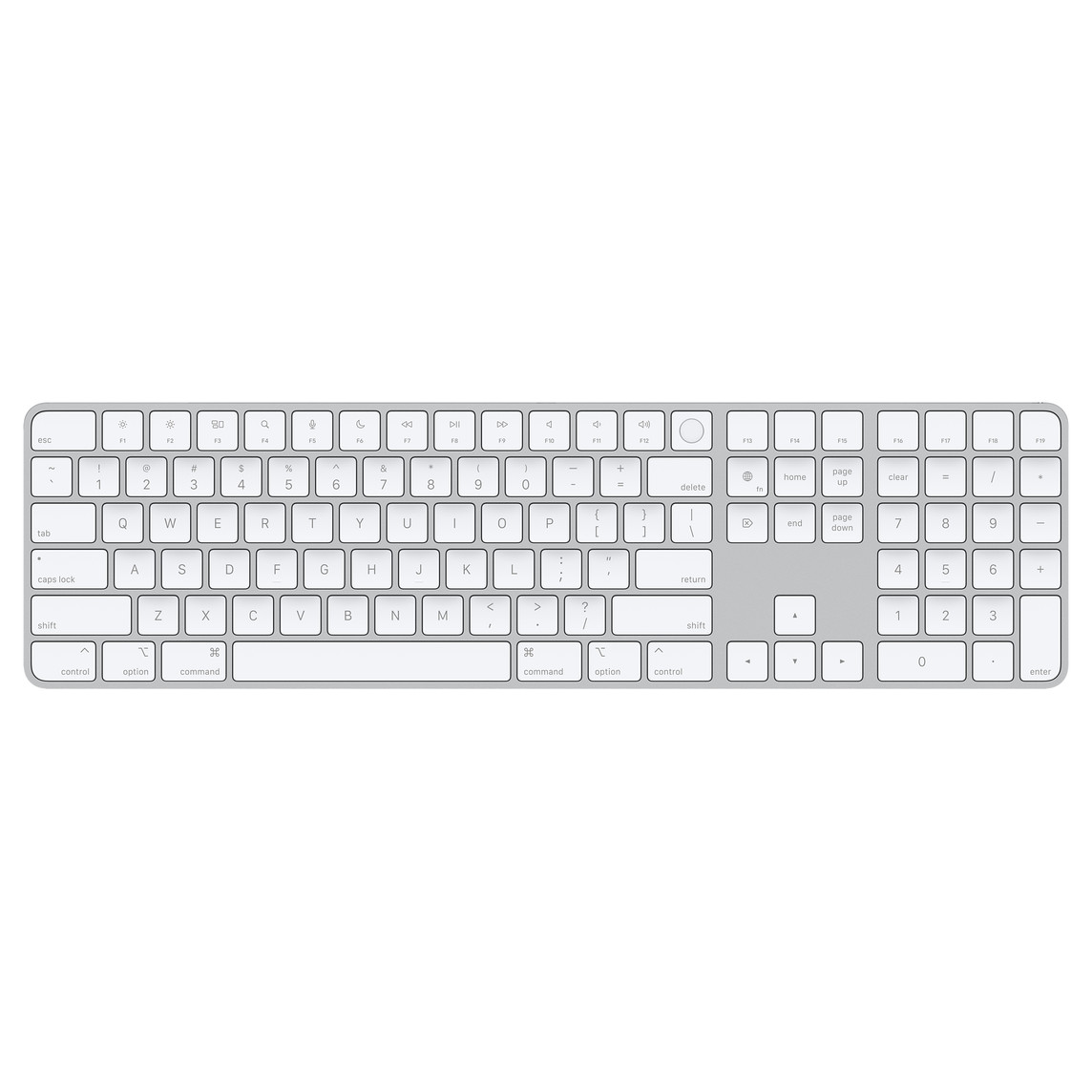 Bàn Phím Magic Keyboard with Touch ID and Numeric Keypad for Mac - US English - Trắng
