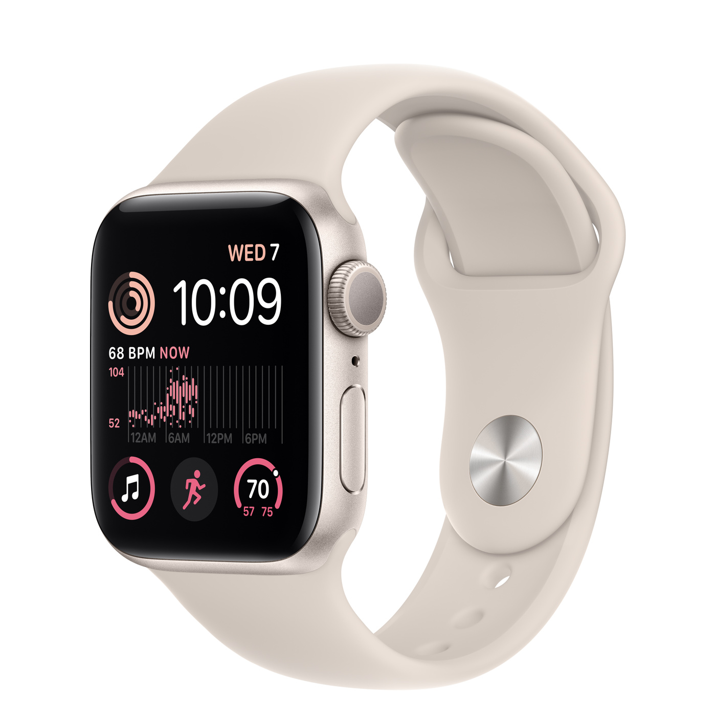 Apple Watch SE Gen 2 GPS 40MM Starlight Aluminum Case With Sport Band 